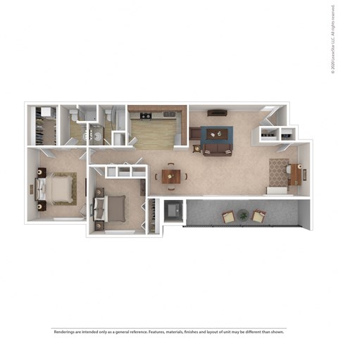 bedroom floor plan an in 2 bed 2 bath apartment